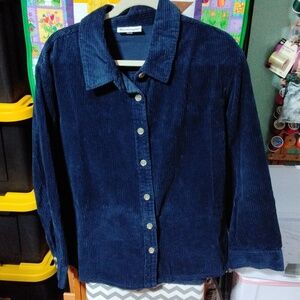 NorthStyle corduroy oversized shirt jacket 2x navy blue